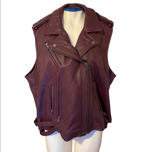 💫HP💫NuBorn Leather NWT - Lady Biker’s Lambskin Vest 3X - Picture 5 of 16